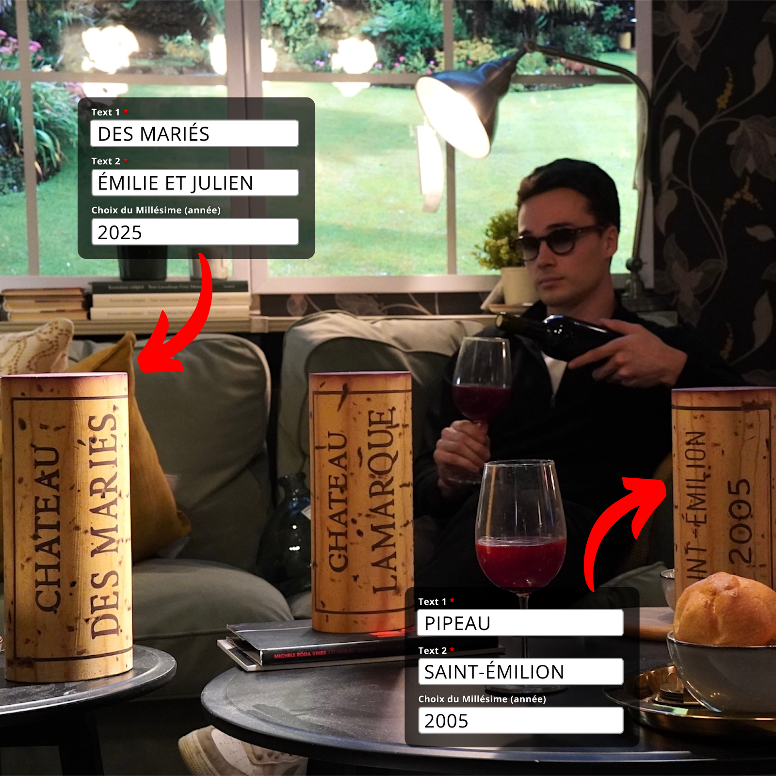 Le Classique - Bouchon de Vin XXL Personnalisable