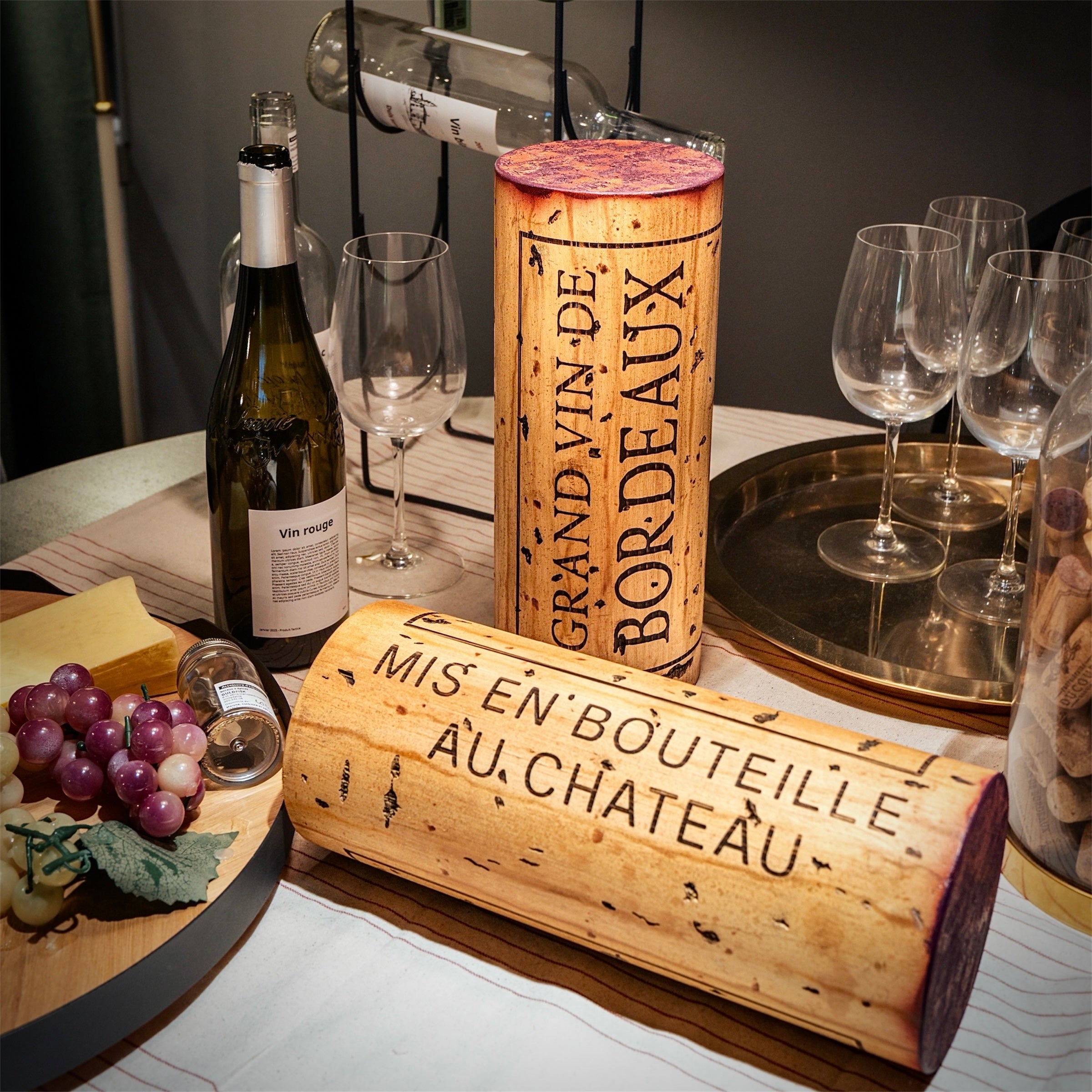 L'Édition Empreinte Bordeaux – Bouchon de Vin Sculptural (30 cm)